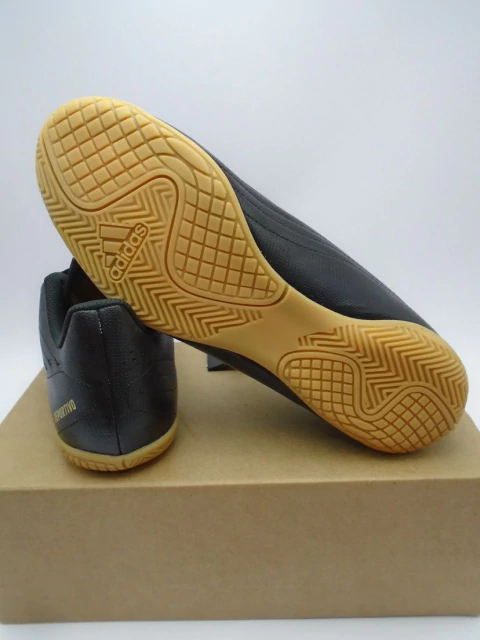 Chuteira Adidas Deportivo II IN Preta/Dourado - IV1762 - comprar online