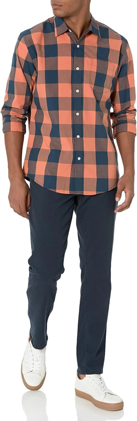 Camisa Xadrez Amazon Essentials Regular Fit - B07JL1-F4CS - comprar online