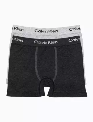 Kit 2 Cuecas Calvin Klein Seamless Viscose Chumbo/Cinza Claro - DEL0010-0984/0905