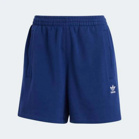 Short Feminino Moletom Adidas Essentials French Terry Azul IY7340