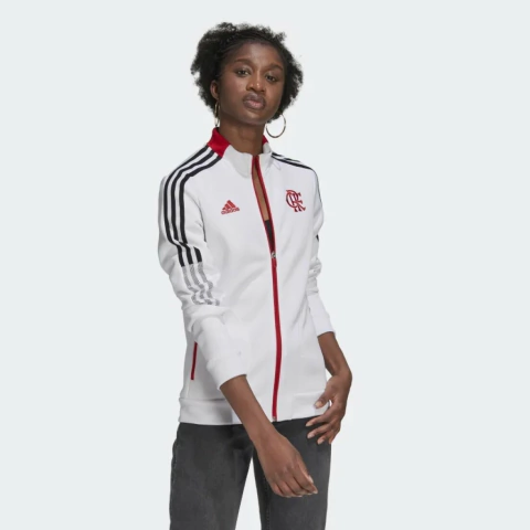 Jaqueta Hino CR Flamengo Tiro Feminina - Branco adidas GR4293 - comprar online