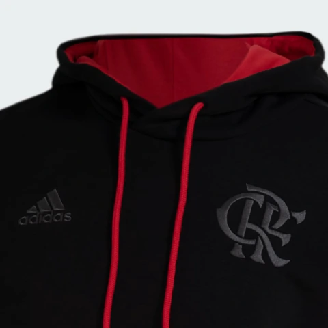 Moletom Flamengo Adidas Capuz Preto HS5235 - comprar online