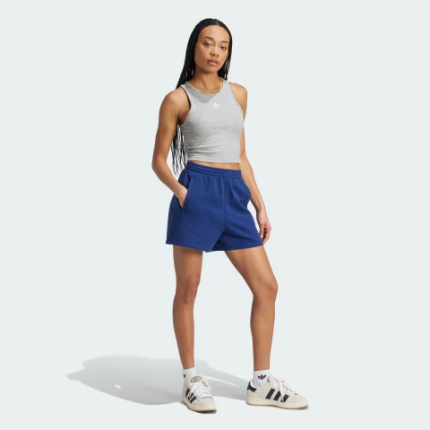 Short Feminino Moletom Adidas Essentials French Terry Azul IY7340 - comprar online