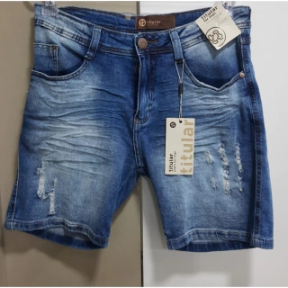 Bermuda Titular Jeans Básica Rasgata 12792.800