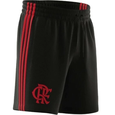 Short Moletom Flamengo Adidas DNA, com bolso 2024/25 - IT3829 - Kevin Sports