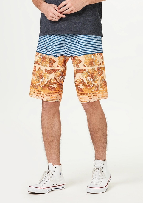 Bermuda Banho Hering Masculino Comfort Estampada Azul KTUP1GSI