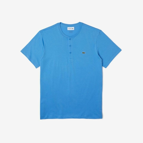 Camiseta Original Lacoste Algodão Pima Azul TH0884-23