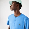 Camiseta Original Lacoste Algodão Pima Azul TH0884-23 - Kevin Sports