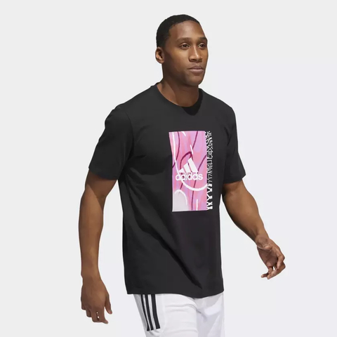 Camiseta Estampada Badge of Sport Courts - Preto adidas HL0088 na internet