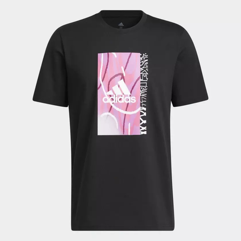 Camiseta Estampada Badge of Sport Courts - Preto adidas HL0088 - Kevin Sports