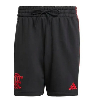 Short Moletom Flamengo Adidas DNA, com bolso 2024/25 - IT3829