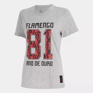 Camiseta Estampada CR Flamengo - Cinza adidas GK7898