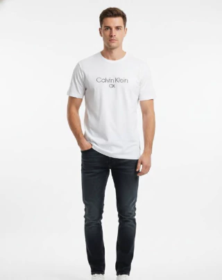Camiseta Calvin Klein Branca logo CK - NP2787R -110