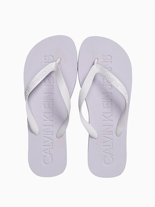 Chinelo Calvin Klein Silk Borracha Branco - CKJM1103-0900