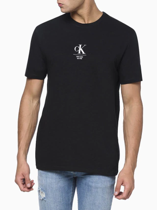 Camisa Calvin Klein Jeans Logo Preta New York - CKJM111-0987