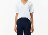 Camisa de Algodão Off White Lacoste Decote em V Feminina TF2934-23-001