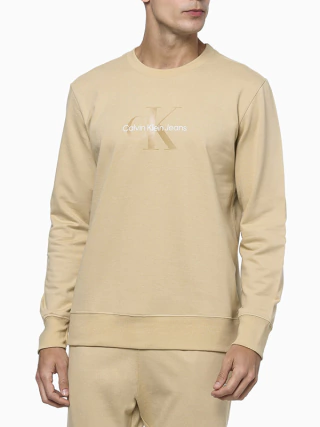 Moletom Calvin Klein Masculino Logo Reissue Gel Caqui Claro - CM3OC01CC161-0712