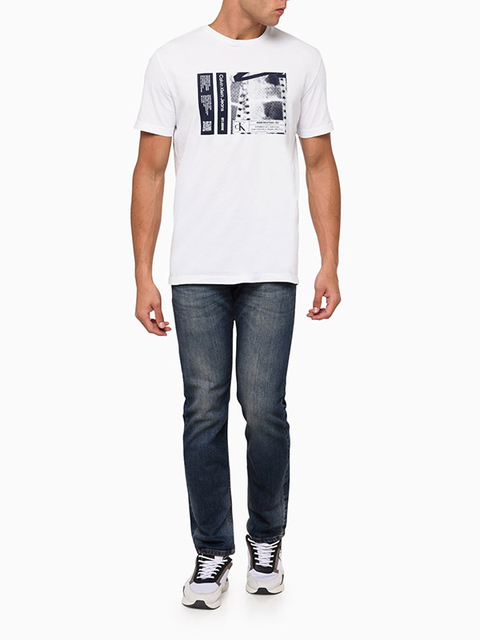 Camiseta Calvin Klein Manga Curta Masculina 90 S Spotify Branca - CM3OC01TC830-0900 na internet