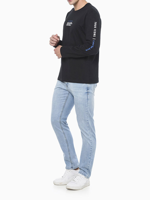 Camisa ML CKJ Masc True Icons Preta - CM3OC01TL838-0987 - comprar online