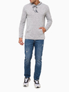 Camiseta Calvin Klein Manga Longa Hoodie Logo Re Issue Mescla - CM3OC01TL840-0966 na internet