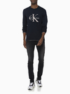 Tricot Calvin Klein Gola Careca Com Reissue no Centro - Marinho - CM3OC04WR000-0598 - comprar online