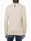 Tricot Calvin Klein Gola Careca Com Reissue no Centro - Areia - CM3OC04WR000-0703 - comprar online