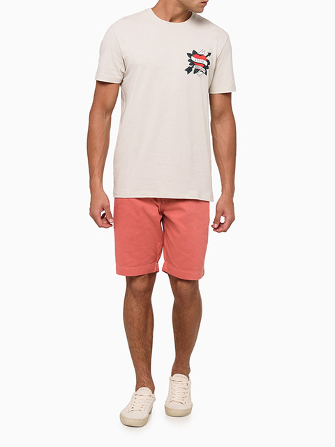Camiseta Ml ckj masc tattoo I Love CK Areia - CM3ON01TC093-0703 na internet