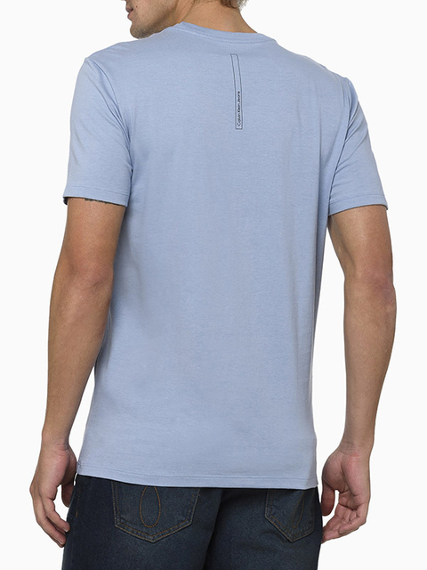Camiseta Calvin Klein Manga Curta Sustainable Palito Azul - CM3OS01TC793-0585 - comprar online