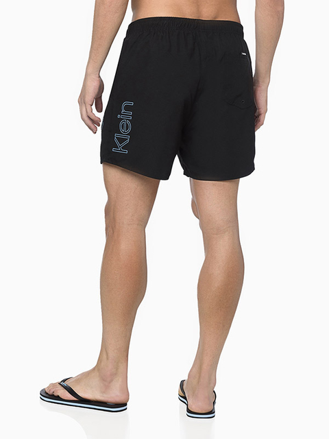 Short Calvin Klein Swim Logo Vazado Preto - CM3OS14SA212-0987 - comprar online
