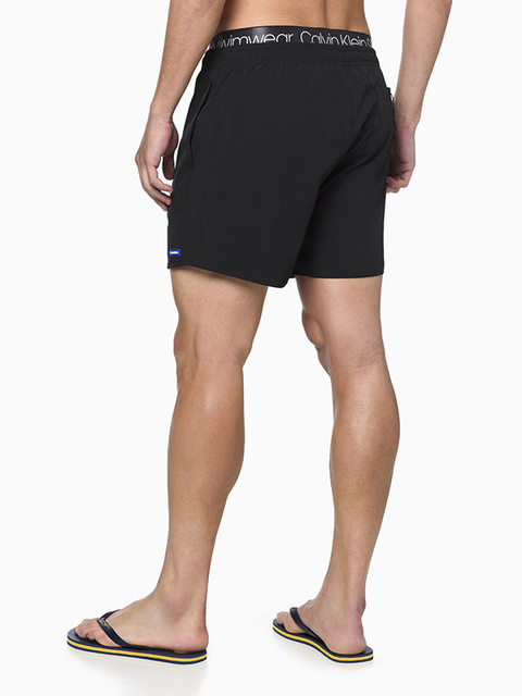 Short Calvin Klein Swim Masculino Cós com Elástico Preto - CM3OS14SA217-0987 na internet