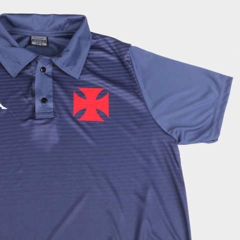 Camisa Polo Vasco da Gama Supporter 1898 Kappa Masculina - Azul Escuro KVA211805044 - Kevin Sports