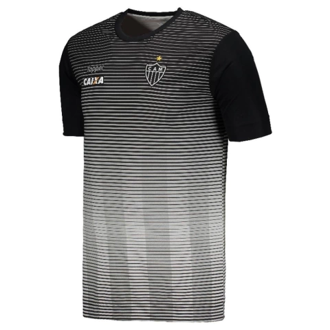 Camisa Topper Atlético Mineiro Concentração 2017 - Cinza - 4200232-324 - comprar online