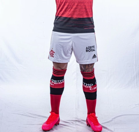 Short Flamengo CRF Adidas 2020 Patrocínio Azeite Royal ED9170