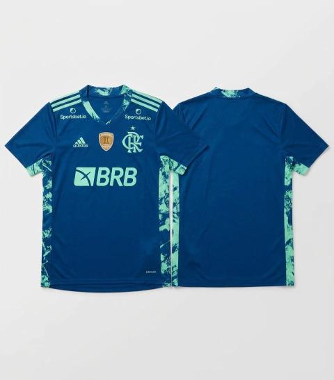 Camisa de Goleiro CR Flamengo I Adidas Azul 2020 ED9163 C/ Patroc