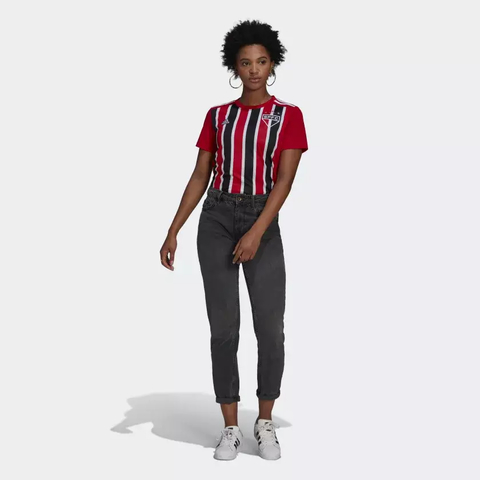 Camisa 2 São Paulo FC 22/23 Feminina - Vermelho adidas HK3041 na internet
