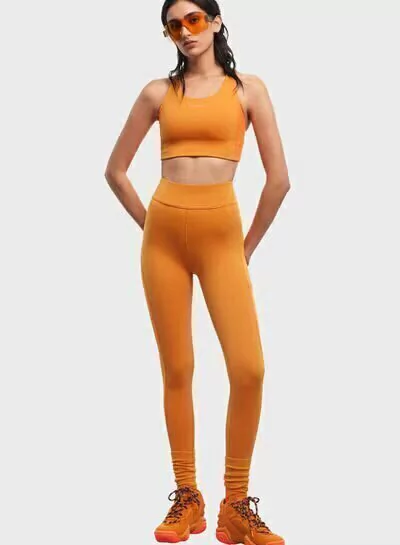 Calça Lagging adidas Ivy Park Tights - Laranja II0989