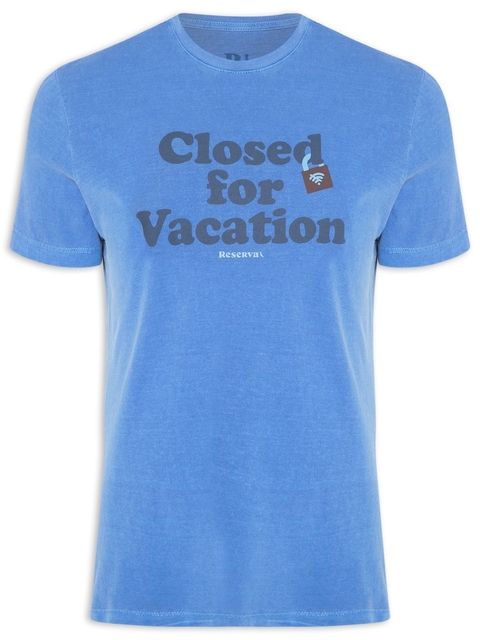 Camiseta Estampada Reserva Closed For Vacation Azul 0062281-010