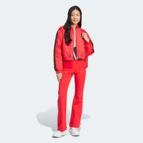 Imagem do Jaqueta Cropped Feminina Original Adidas Isolamento Essentials 3 Listras - JP1724