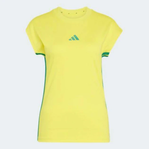 Camiseta Feminina Adidas Malha Simples Essentials Três Listras - KR7565