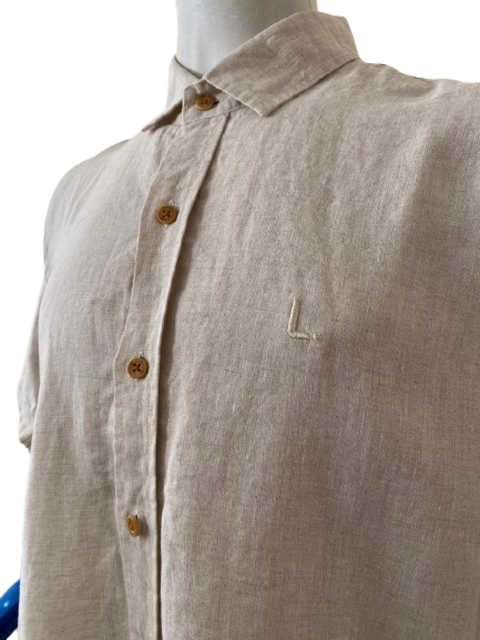 Camisa Manga Curta Lehua Classica Linho Natural - 1300 - comprar online