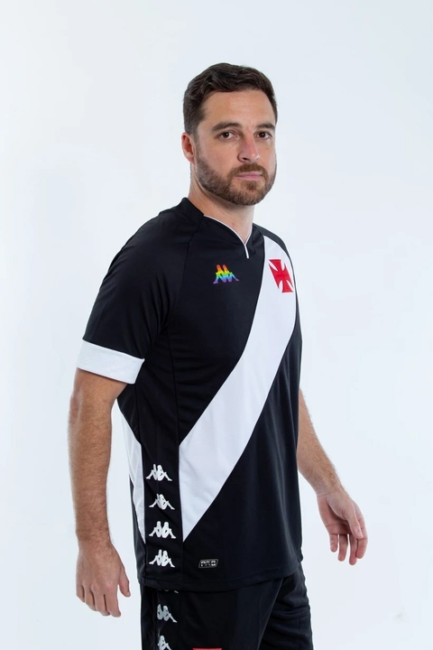 Camisa Vasco da Gama Kappa Kombat Preta Orgulho LGBT EKVA211934 na internet