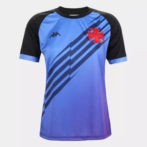 Camisa Vasco Novembro Azul 21/22 s/n° Torcedor Kappa Feminina - Azul EKVA211899