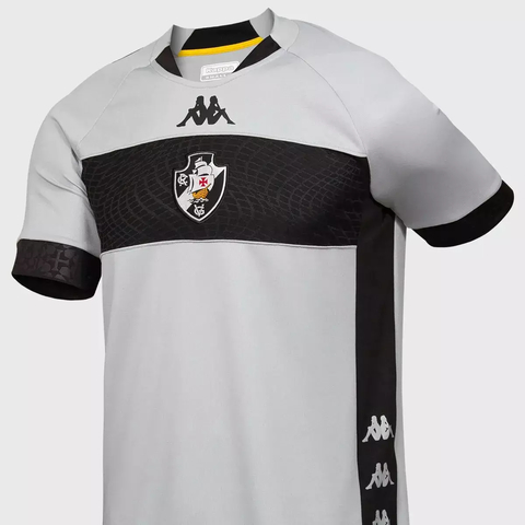 Camisa Goleiro Vasco da Gama Kappa Kombat Prata 2022 Plus Size Especial EKVA211930 - Kevin Sports
