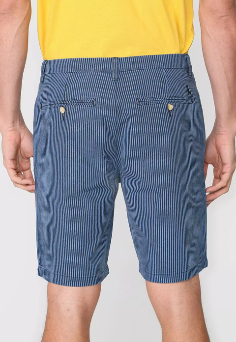 Bermuda Sarja Reserva Reta Cambury Azul/Preto 0059437-005 - comprar online