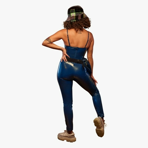 Calça Adidas x Ivy Park Latex Pant Azul HF9990 - comprar online