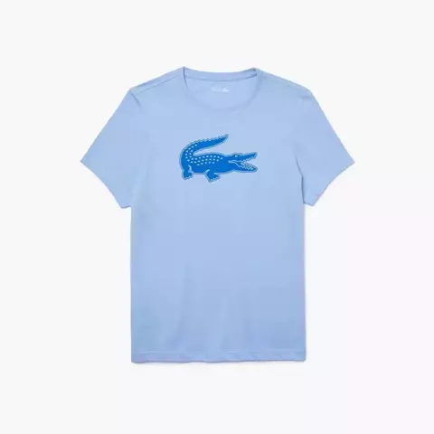Camiseta Masculina Lacoste Sports Em Jersei Com Estampa 3D De Crocodilo TH3228-23-GX0