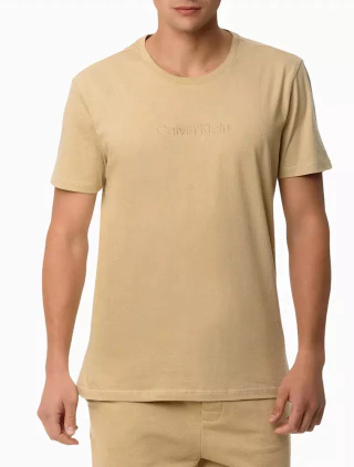 Camiseta Calvin Klein Meia Malha Neo Nudes - Cáqui - RICO121-0716