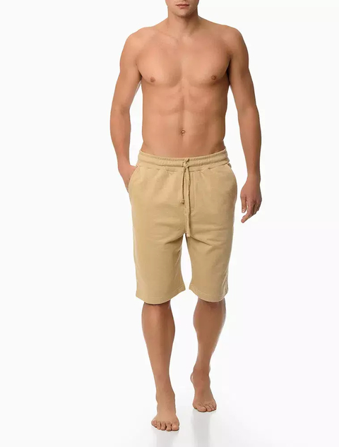 Bermuda Calvin Klein Jeans CKJ Moletom Neo Nudes- Cáqui- RICO123-0716 - comprar online