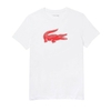 Camiseta Lacoste Sport Crocodilo 3D Branco TH2042 23-B6C - loja online