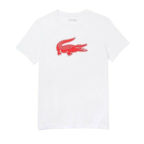 Camiseta Lacoste Sport Crocodilo 3D Branco TH2042 23-B6C - loja online